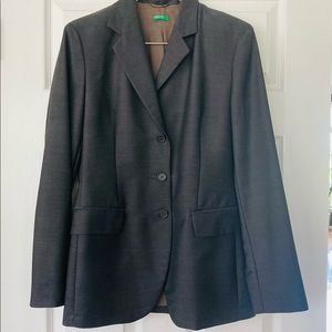 Benetton Grey Blazer Size 4 (Eu 40)